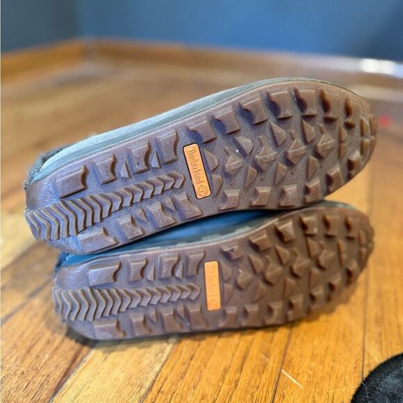 Timberland Gray Fur-Trimmed Boots Sz 7.5 - Picture 2 of 2